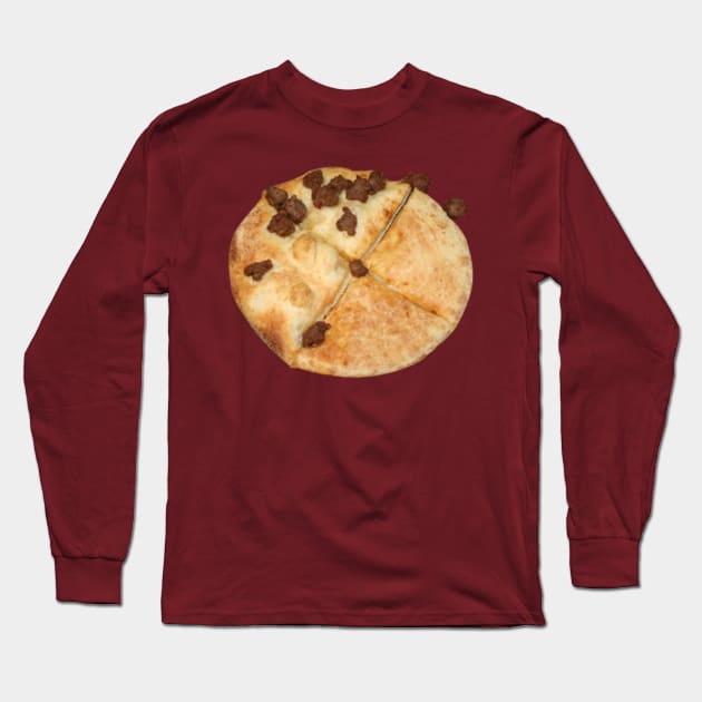 None Pizza With Left Beef Long Sleeve T-Shirt by fueledbyramen28